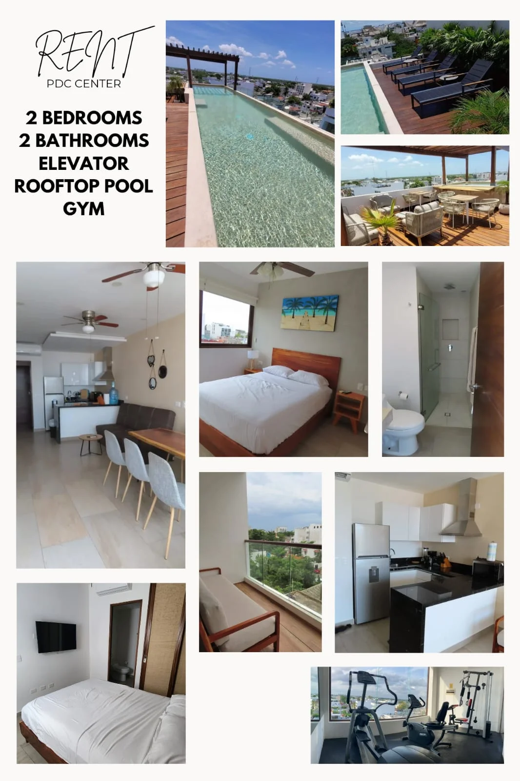 2BR Apartment in Colonia Hollywood, Playa del Carmen