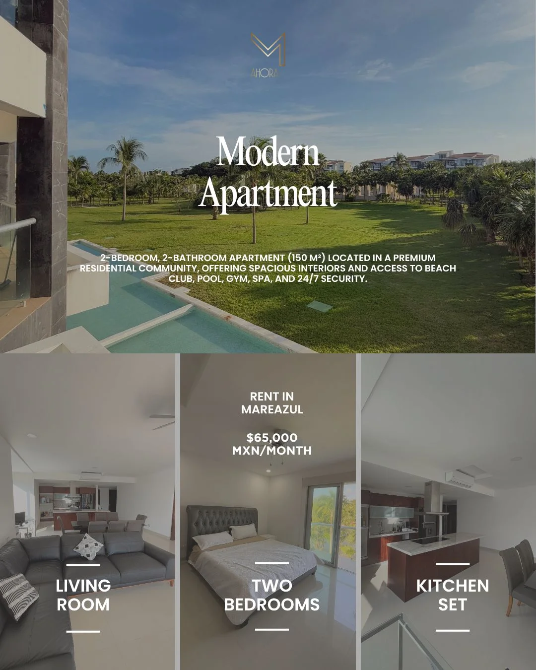 Beachfront Apartment in Mareazul, Playa del Carmen