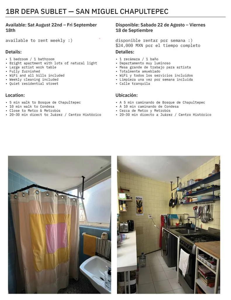 Apartment in San Miguel Chapultepec, Mexico City