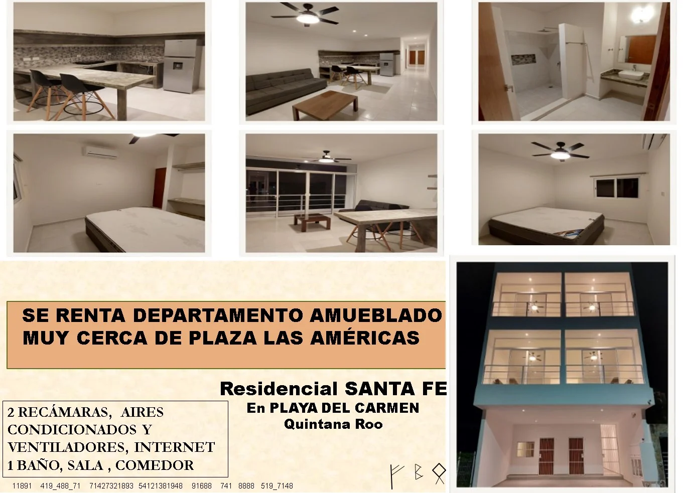 Furnished 2-Bedroom Apartment for Rent in Santa Fe