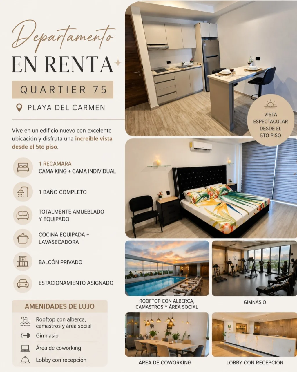 Apartment for Rent in Playa del Carmen