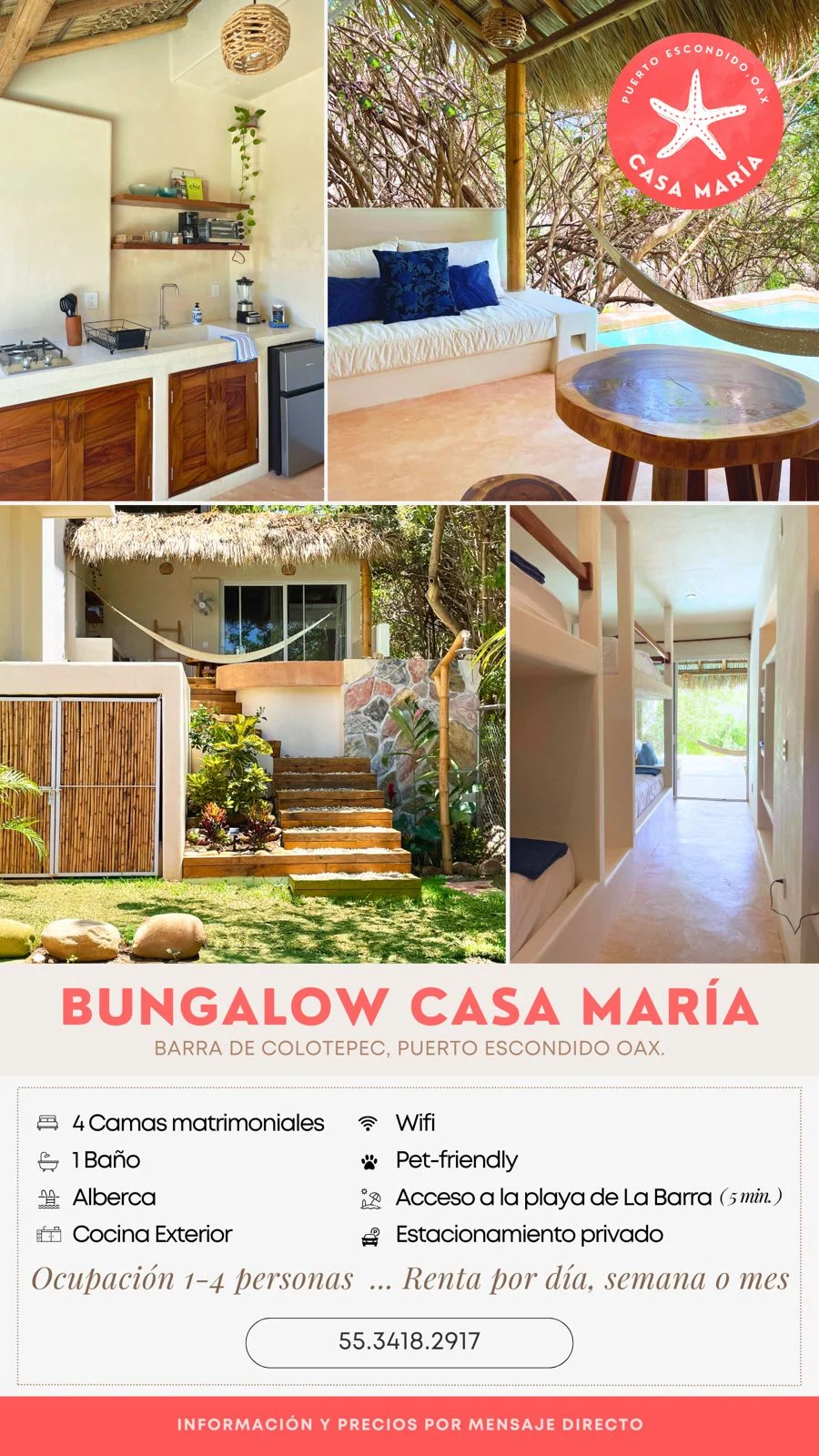 Bungalow in La Barra, Puerto Escondido