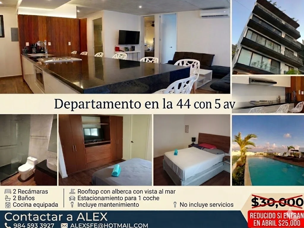 2 Bedroom Apartment in Playa del Carmen