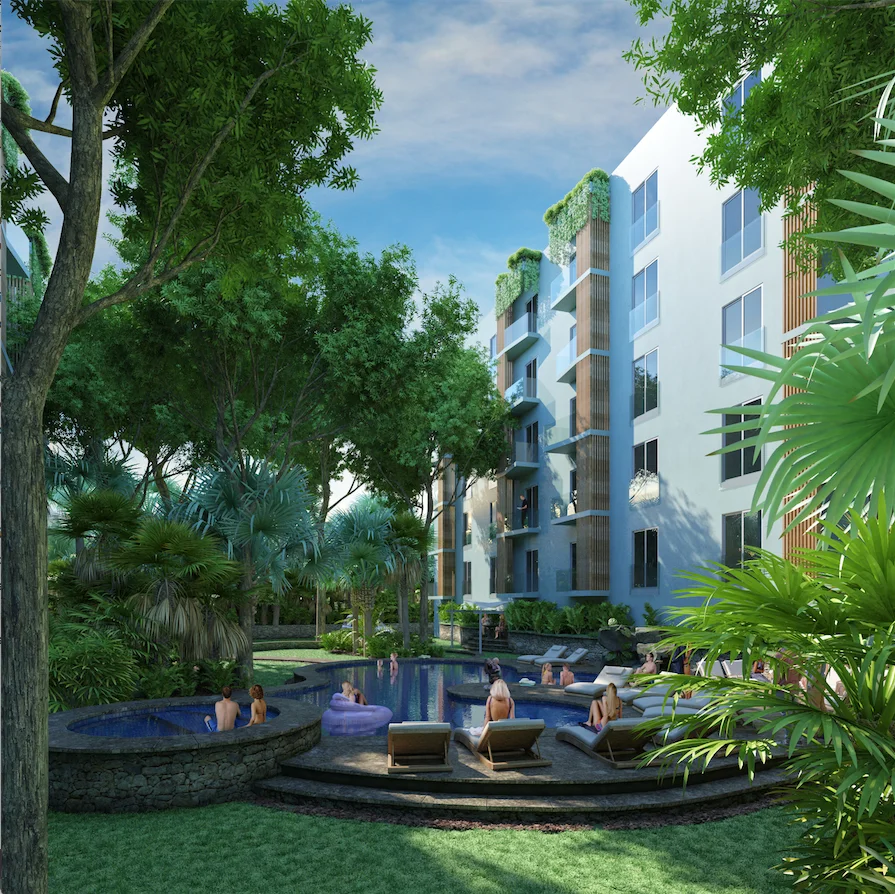 Furnished 2-Bedroom Apartment with Pool & Rooftop Jacuzzi