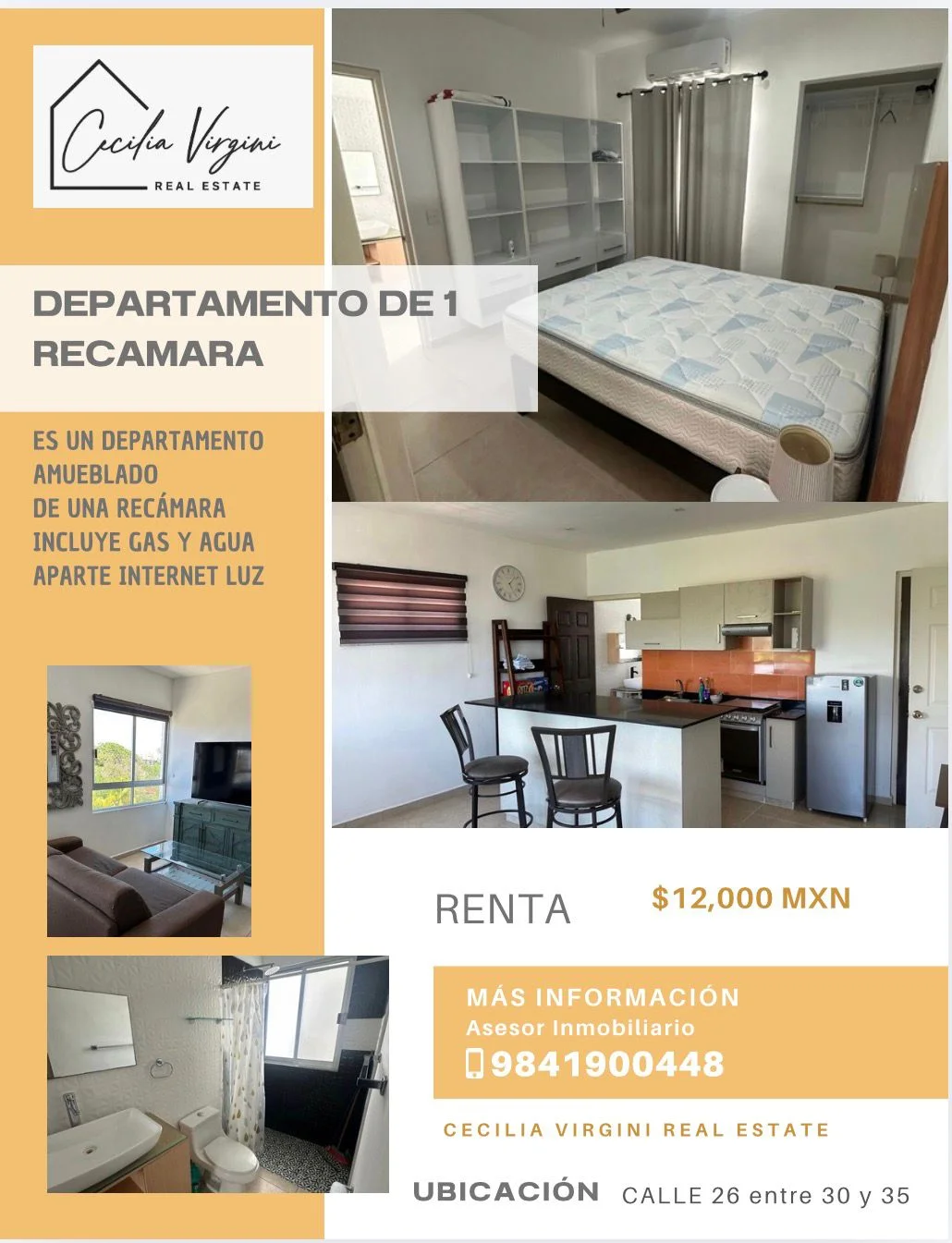 Furnished 1-Bedroom Apartment on Calle 26