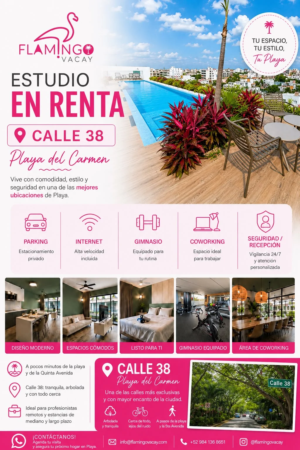 Studio for Rent in Centro, Playa del Carmen