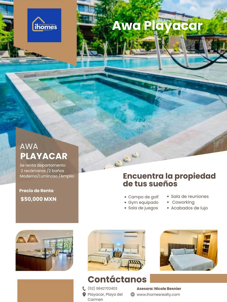 Apartment Rental in Playacar