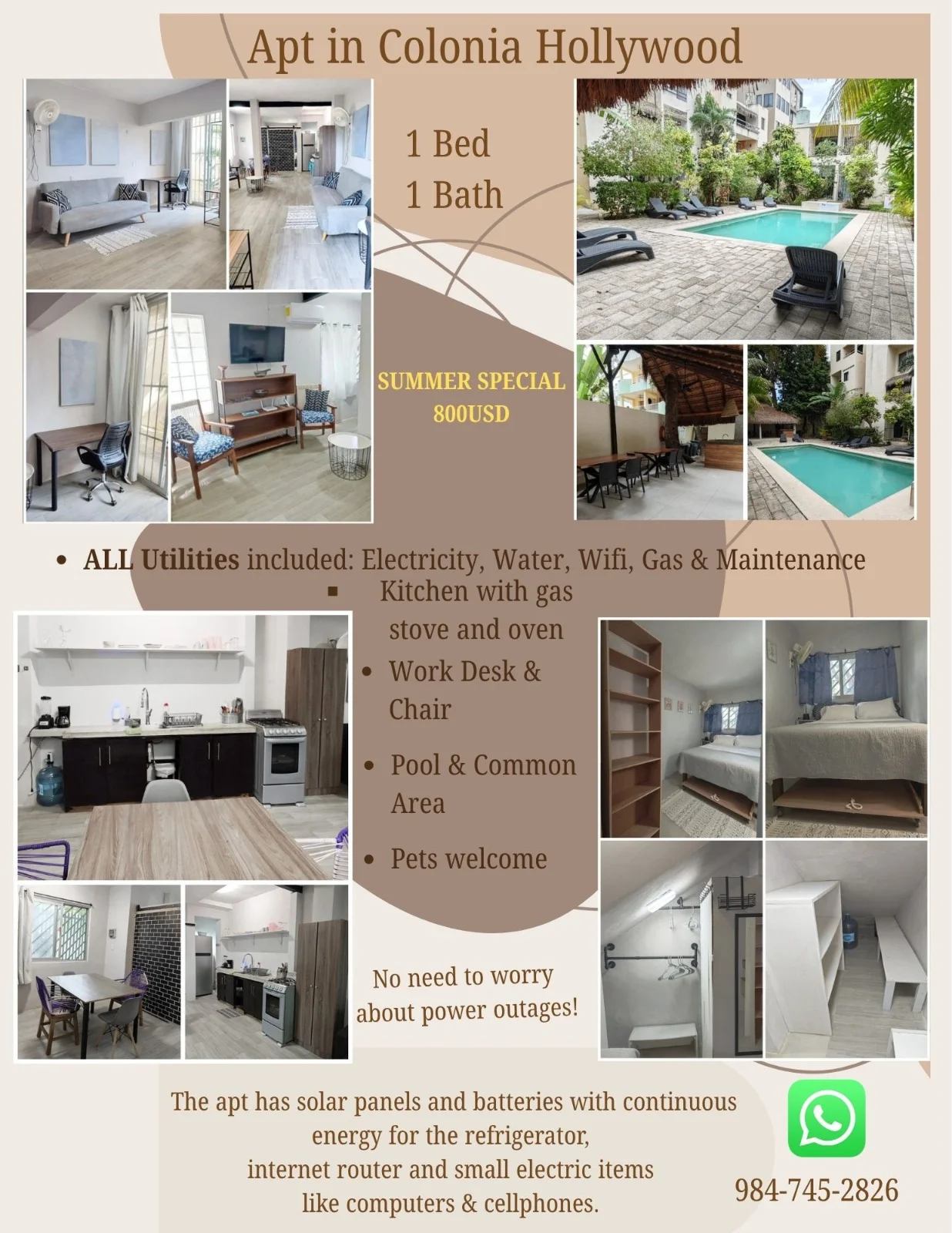 1 Bedroom Apartment in Playa del Carmen