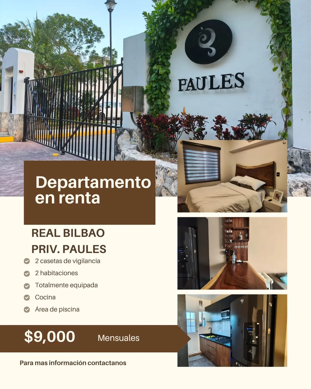 Furnished Apartment in Playa del Carmen