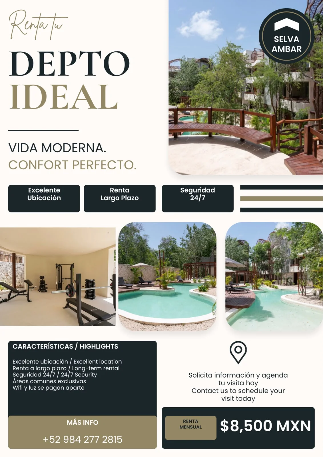 Apartment in Tulum Selva Norte, Tulum