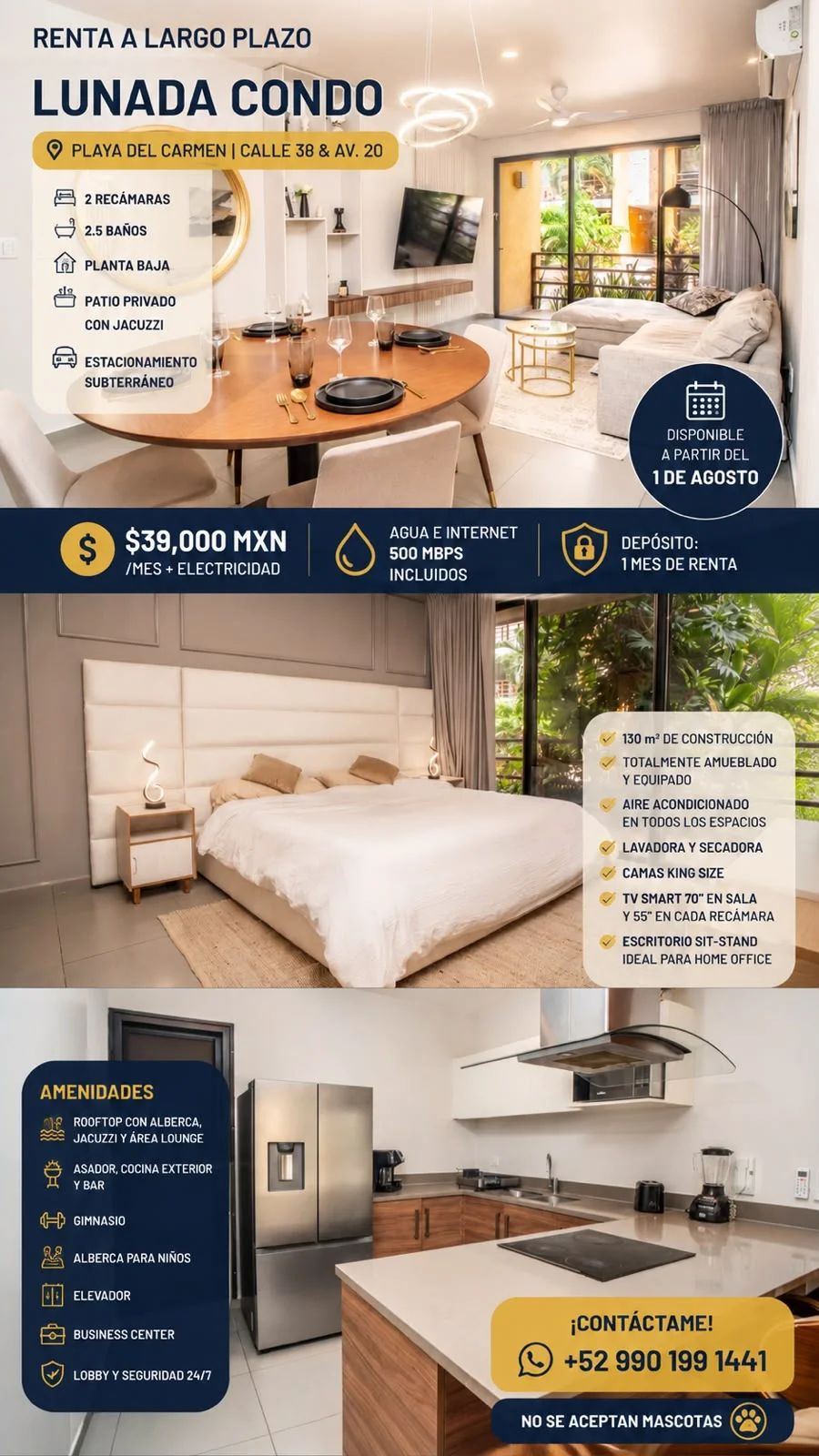 2 Bedroom Apartment in Playa del Carmen