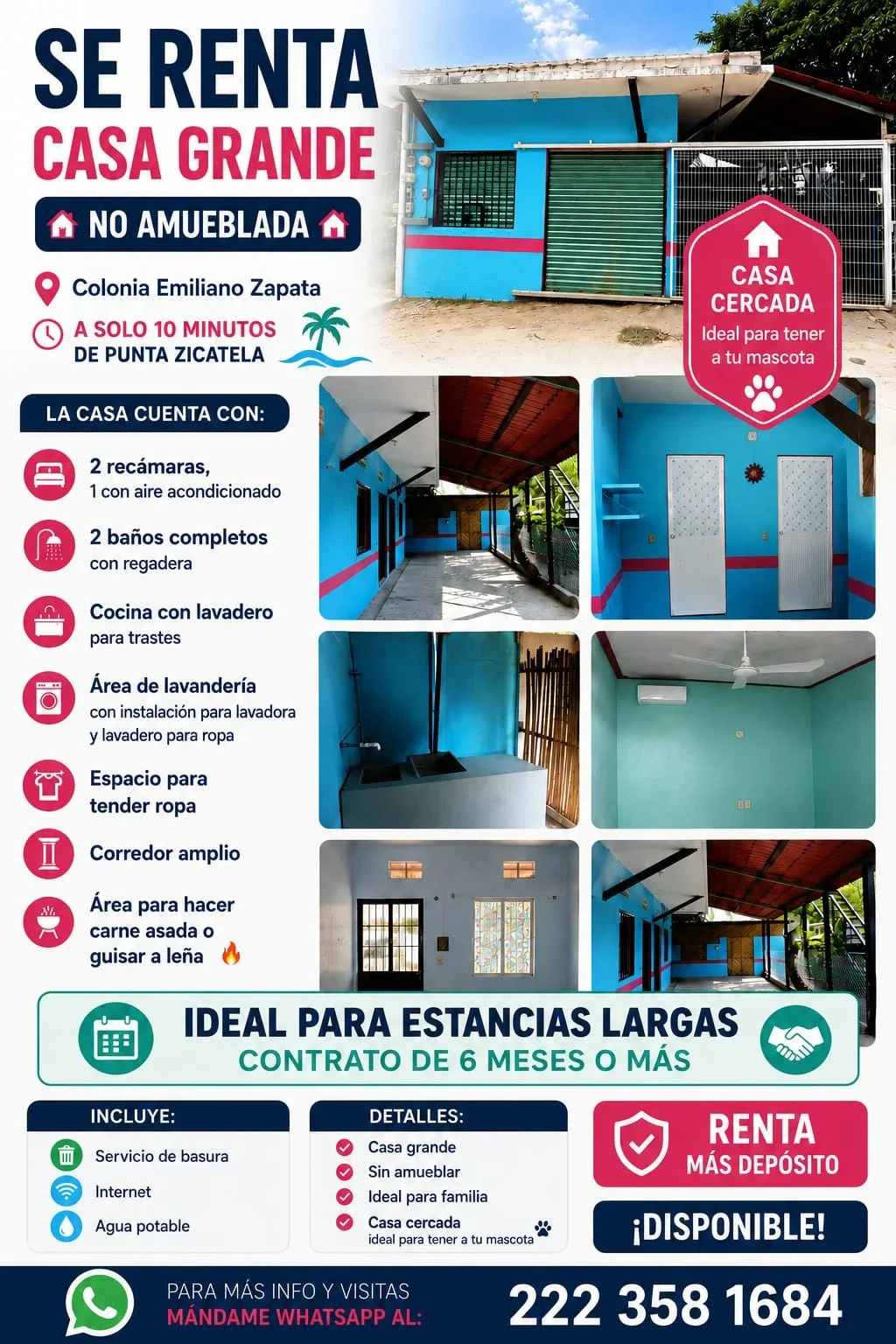 House for Rent in Emiliano Zapata, Puerto Escondido