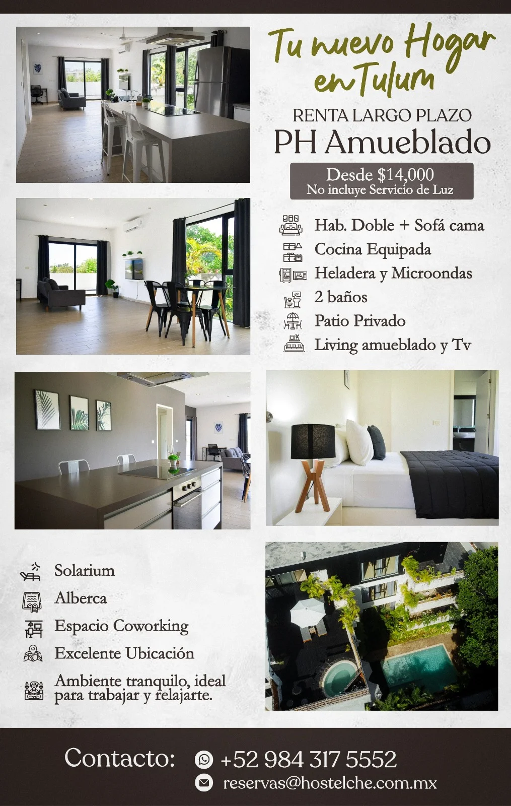 Apartment in Tulum with Pool and Coworking