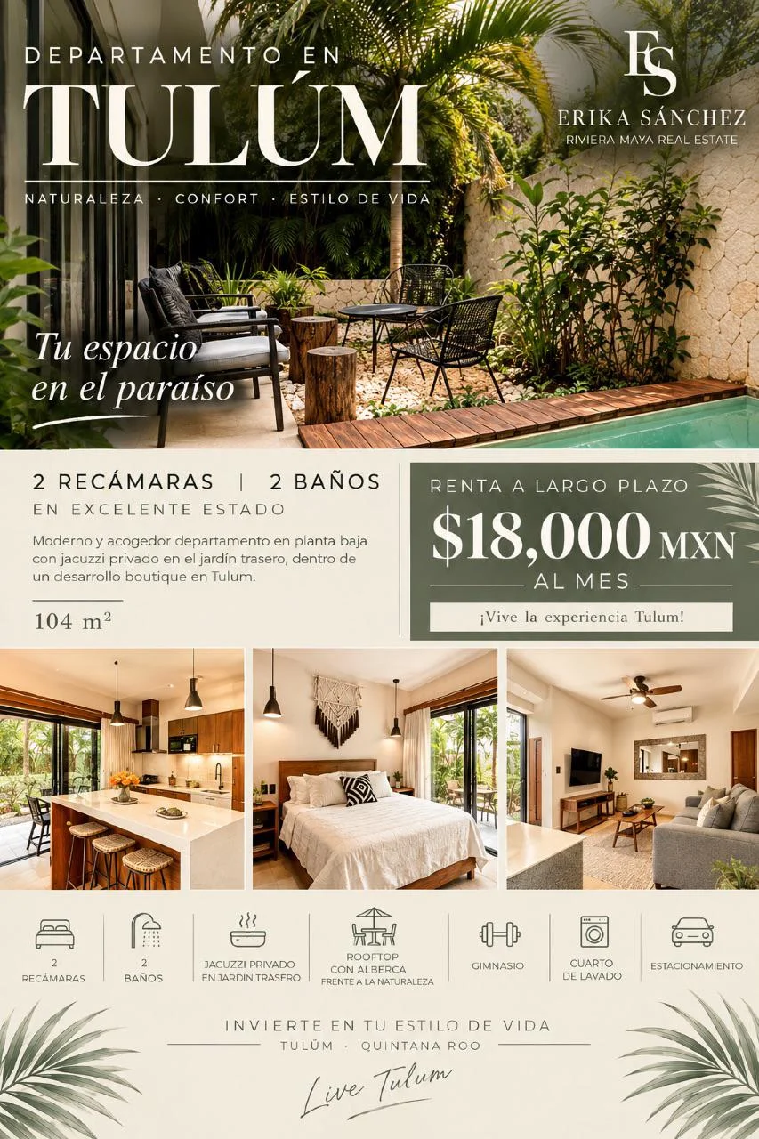 Apartment in Aldea Zama Tulum