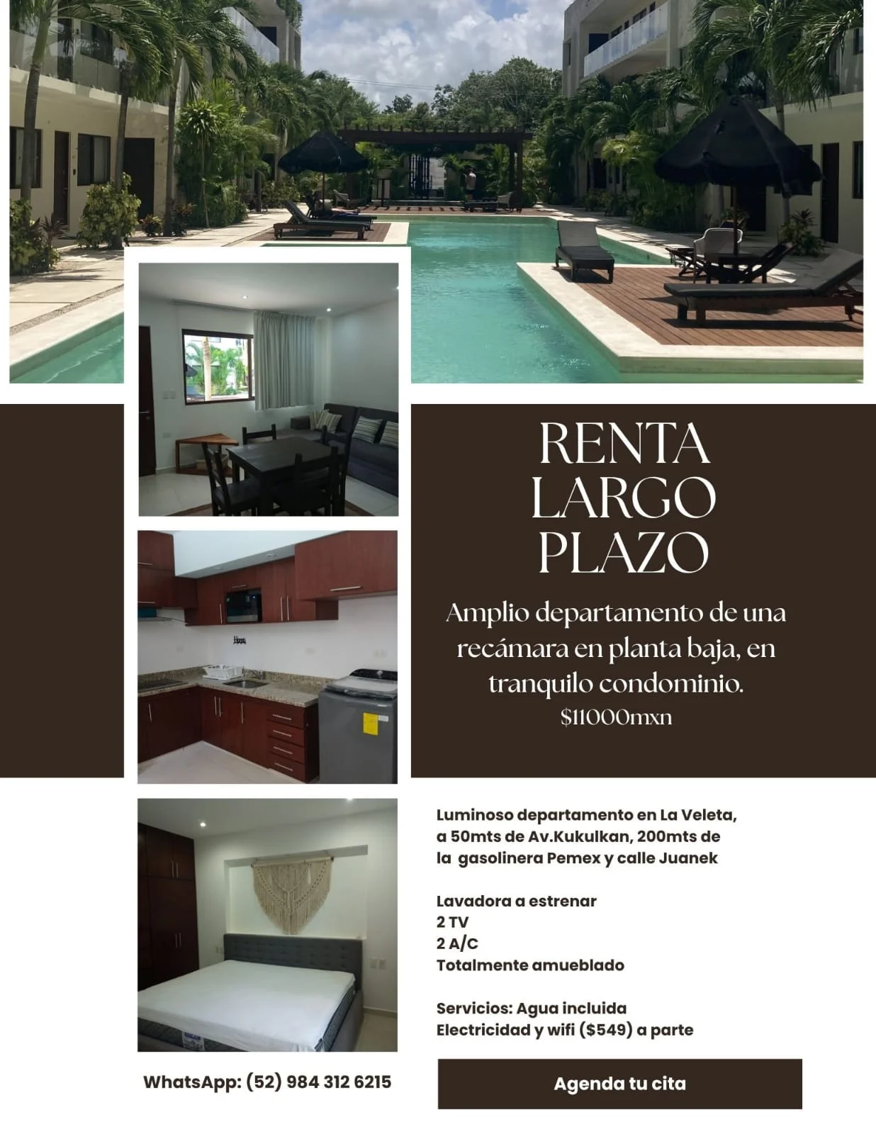 Ground Floor 1-Bedroom Apartment in La Veleta, Tulum