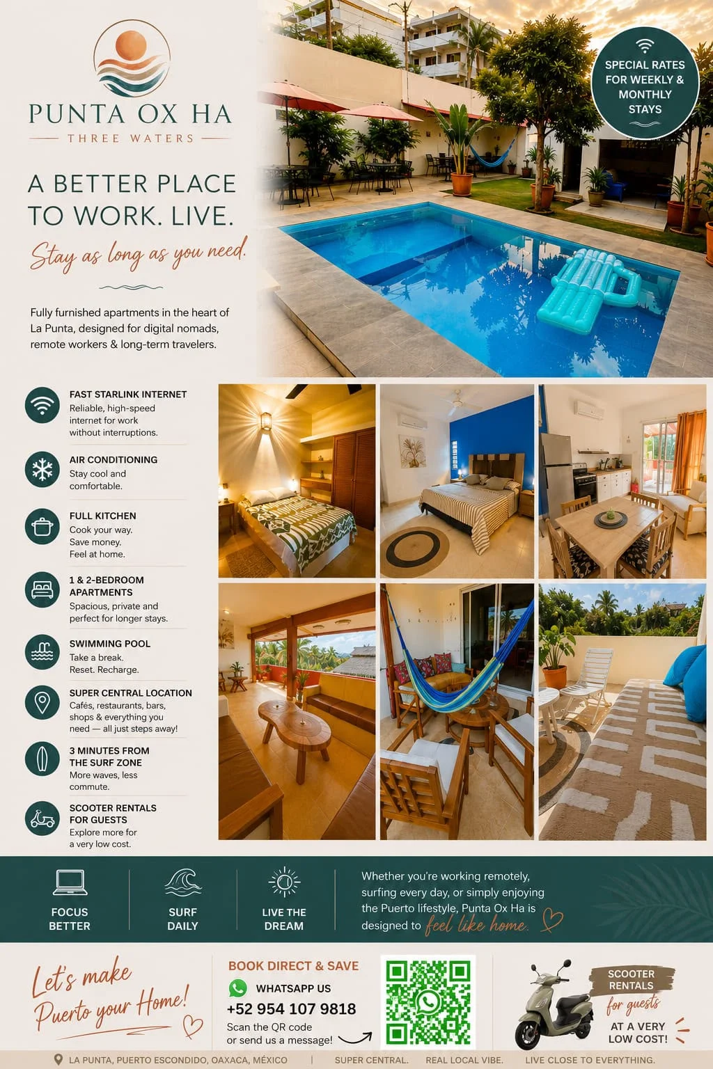 Furnished Apartment in La Punta, Puerto Escondido