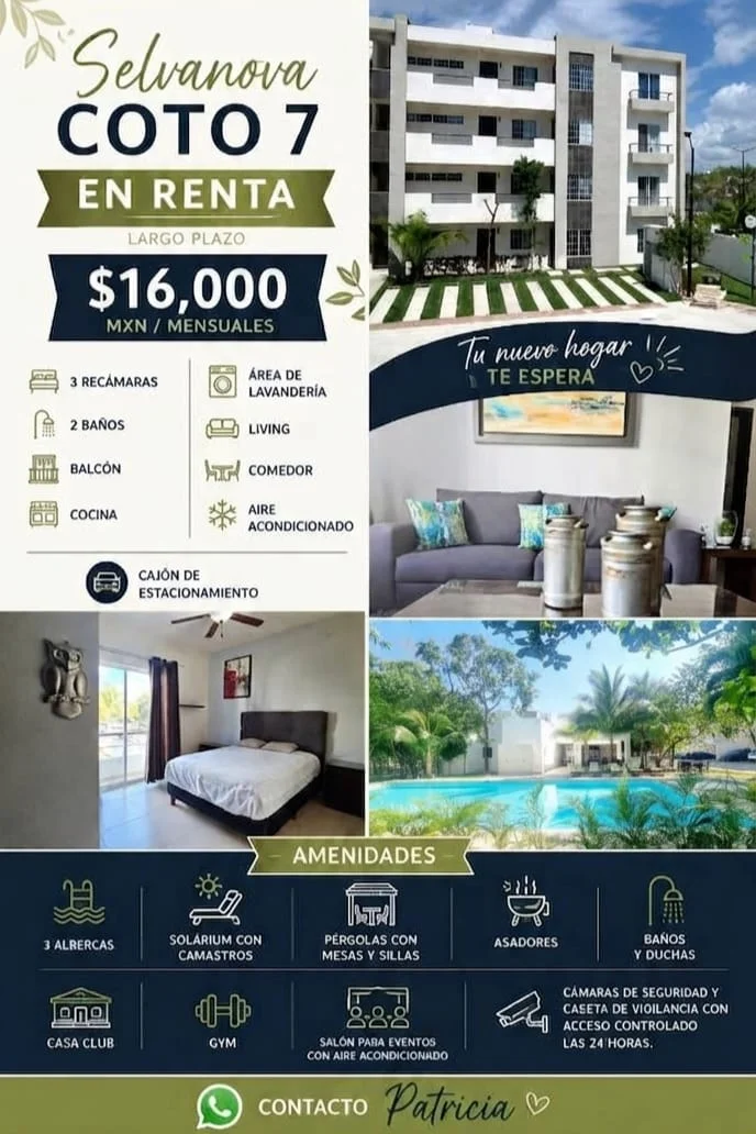 Property for Rent in Selvanova, Playa del Carmen