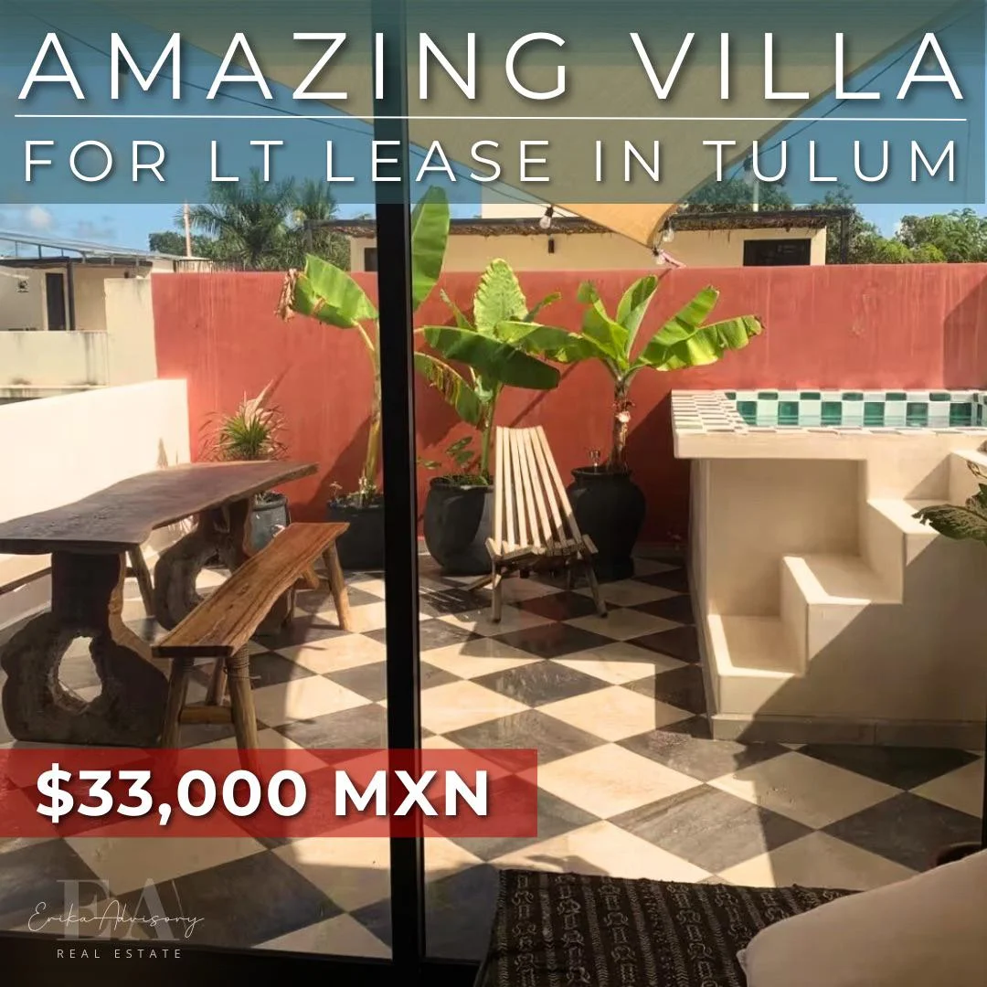 Villa in Tulum for $33,000 MXN/month