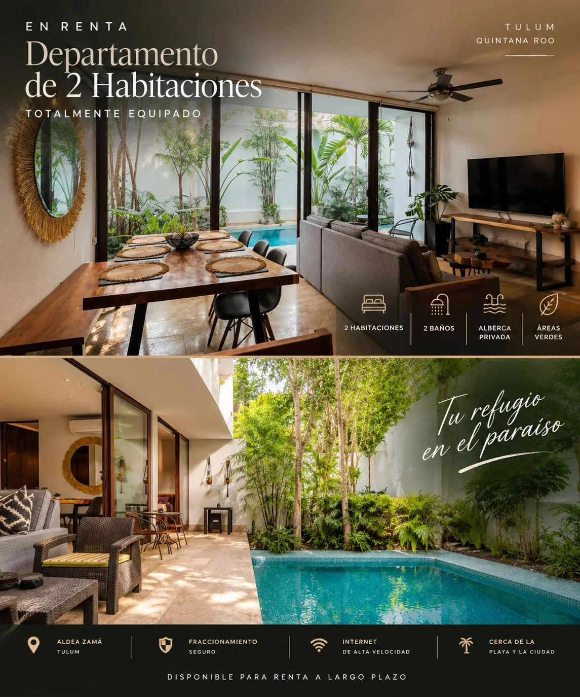 2 Bedroom Apartment in Aldea Zamá, Tulum