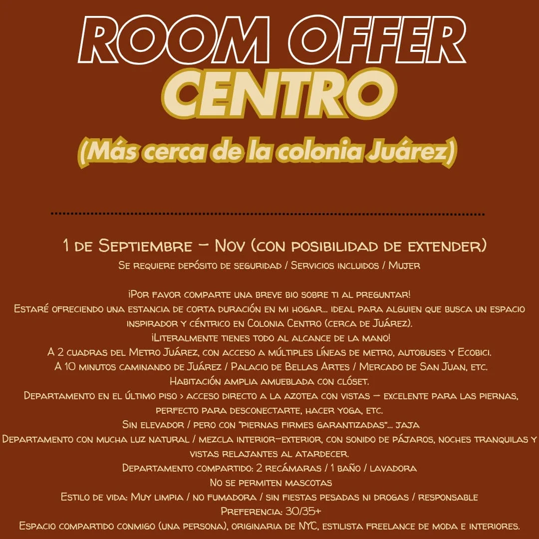 Private Room in Mexico City