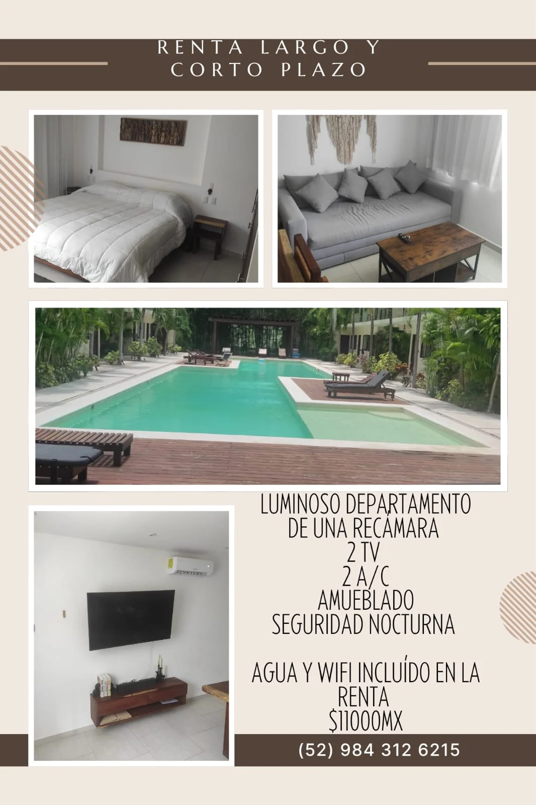 Ground Floor 1-Bedroom Apartment in La Veleta, Tulum