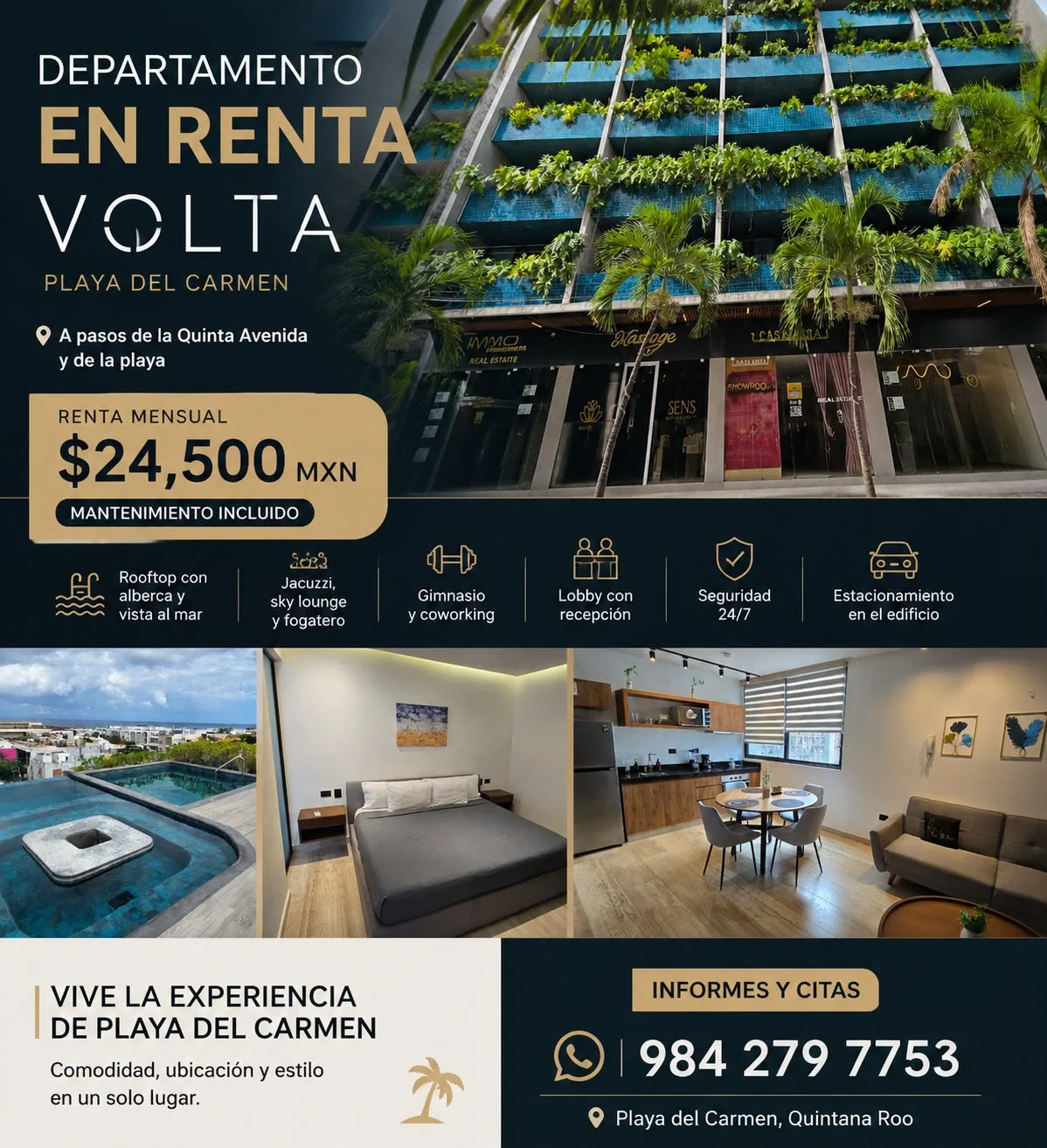 Apartment in Playa del Carmen – VOLTA Development