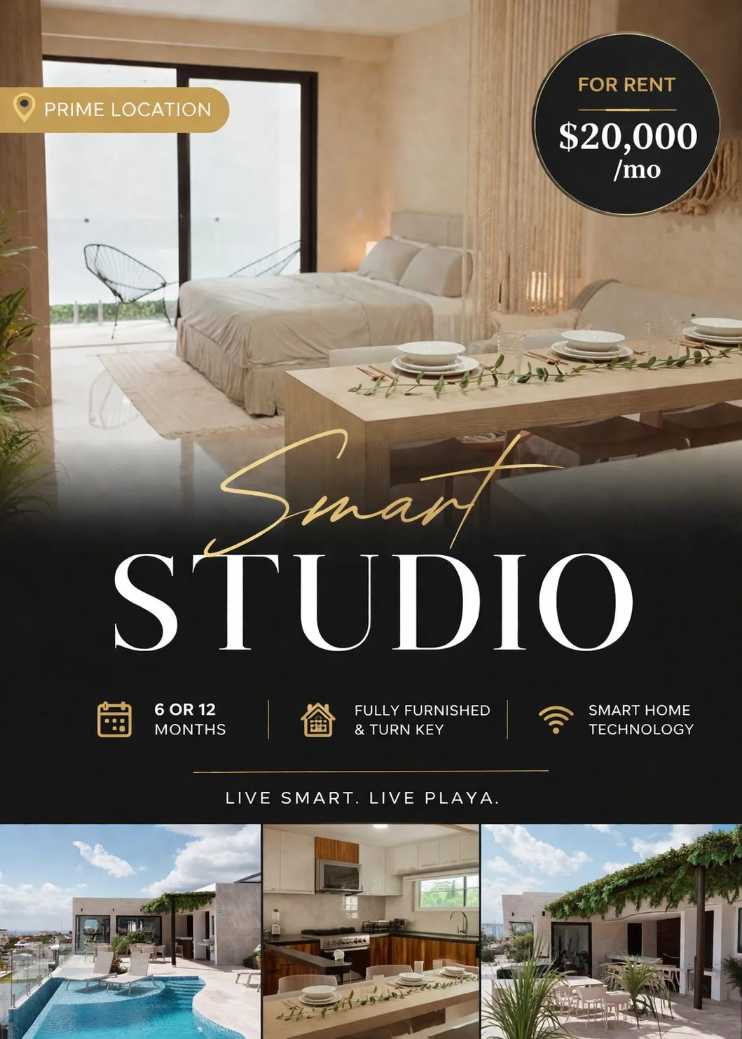 Studio Apartment for Rent in Playa del Carmen