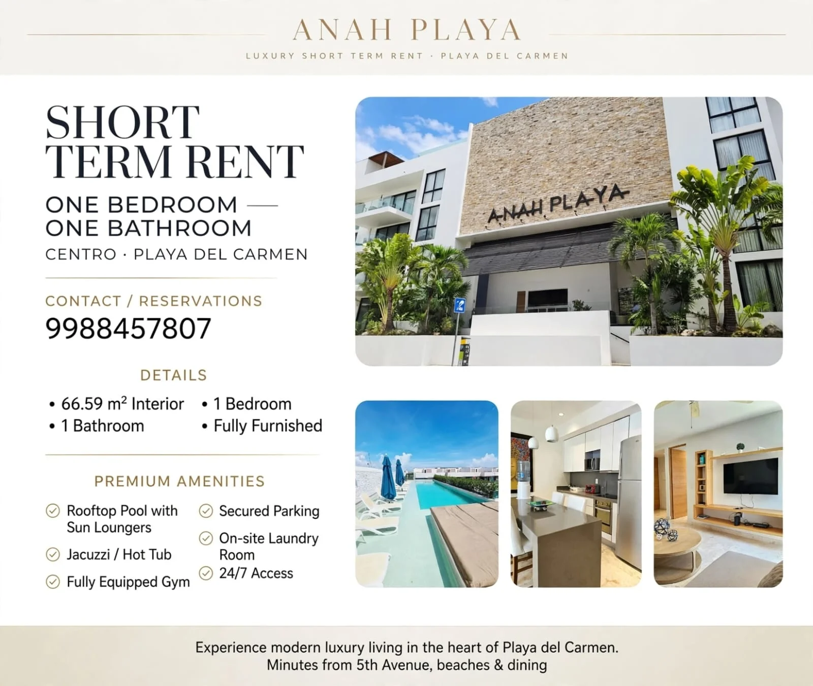 1 Bedroom Apartment in Centro, Playa del Carmen