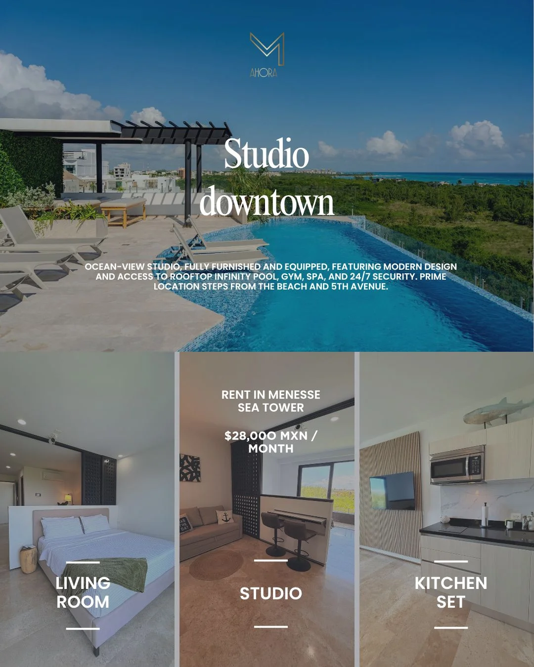 Ocean View Studio in Playa del Carmen