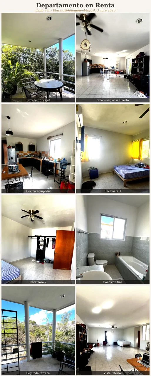Penthouse Rental in Ejido Sur, Playa del Carmen