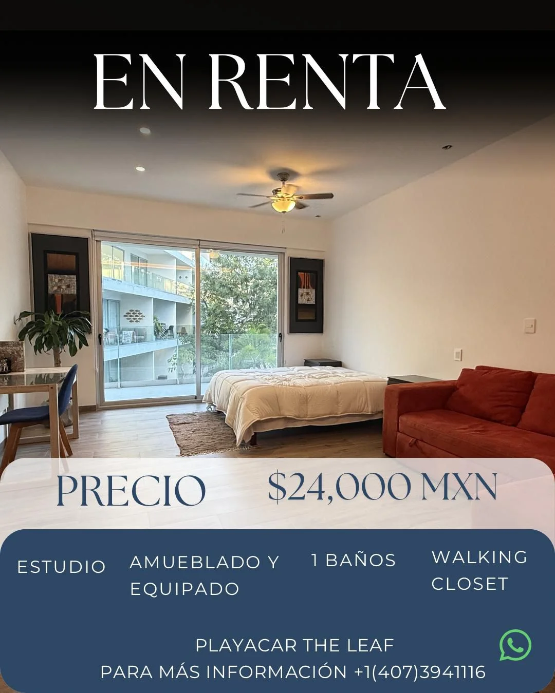 Studio Apartment in Playacar