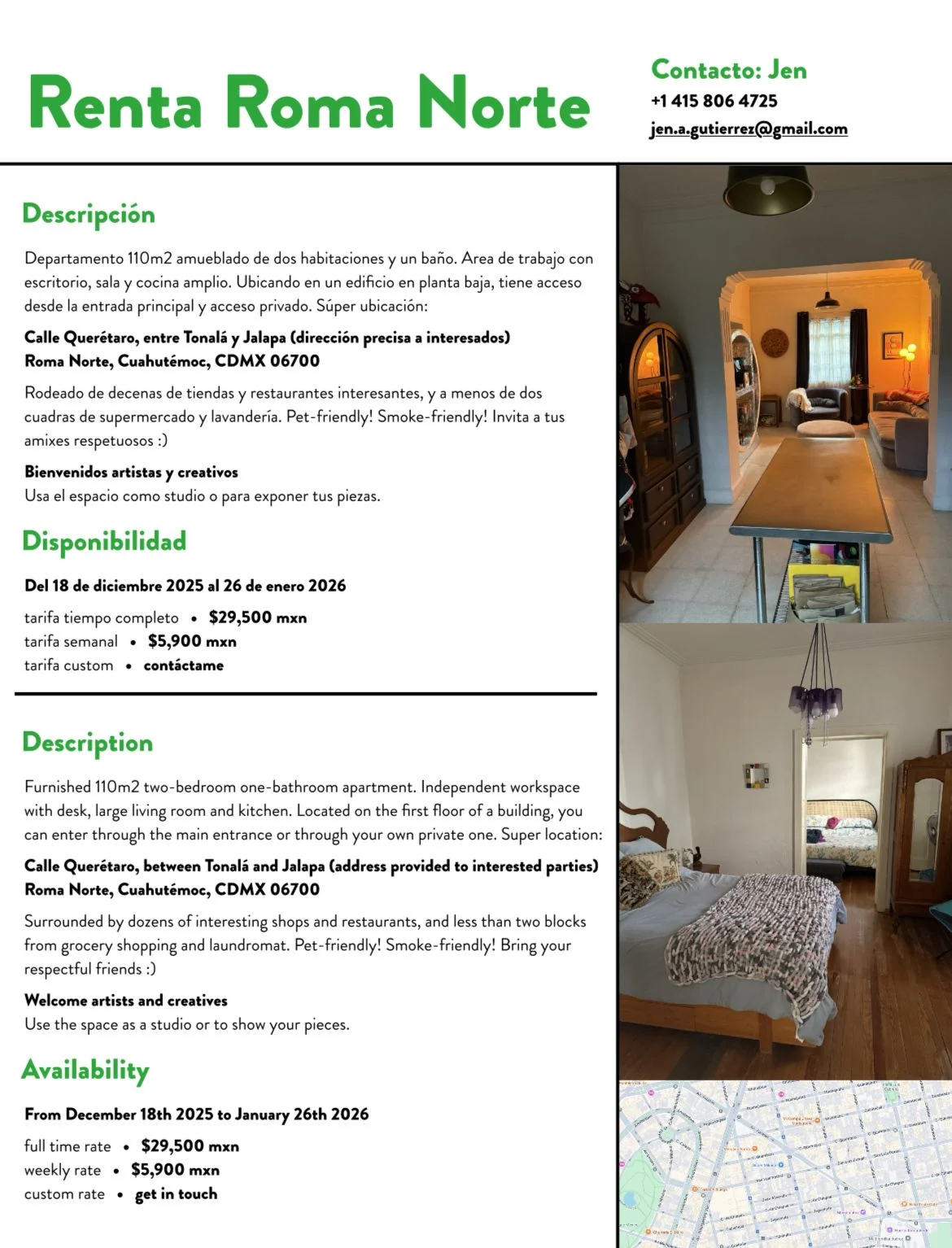 Apartment in Roma Norte