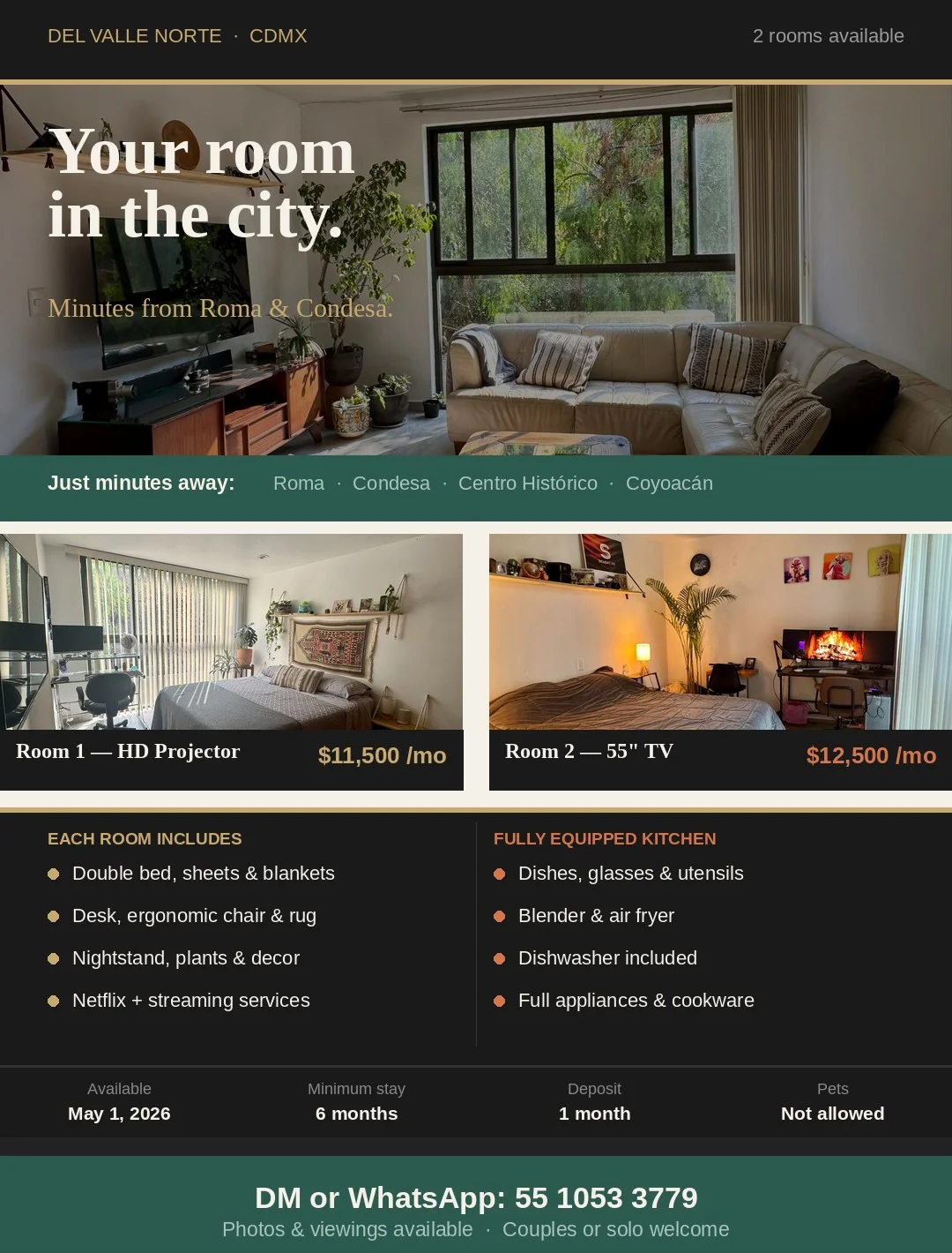 Private Room in Del Valle Norte with Security