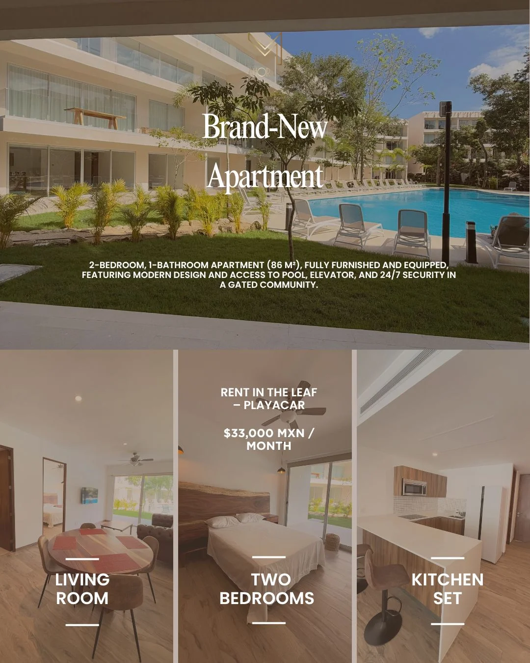 2 Bedroom Apartment in Playacar, Playa del Carmen
