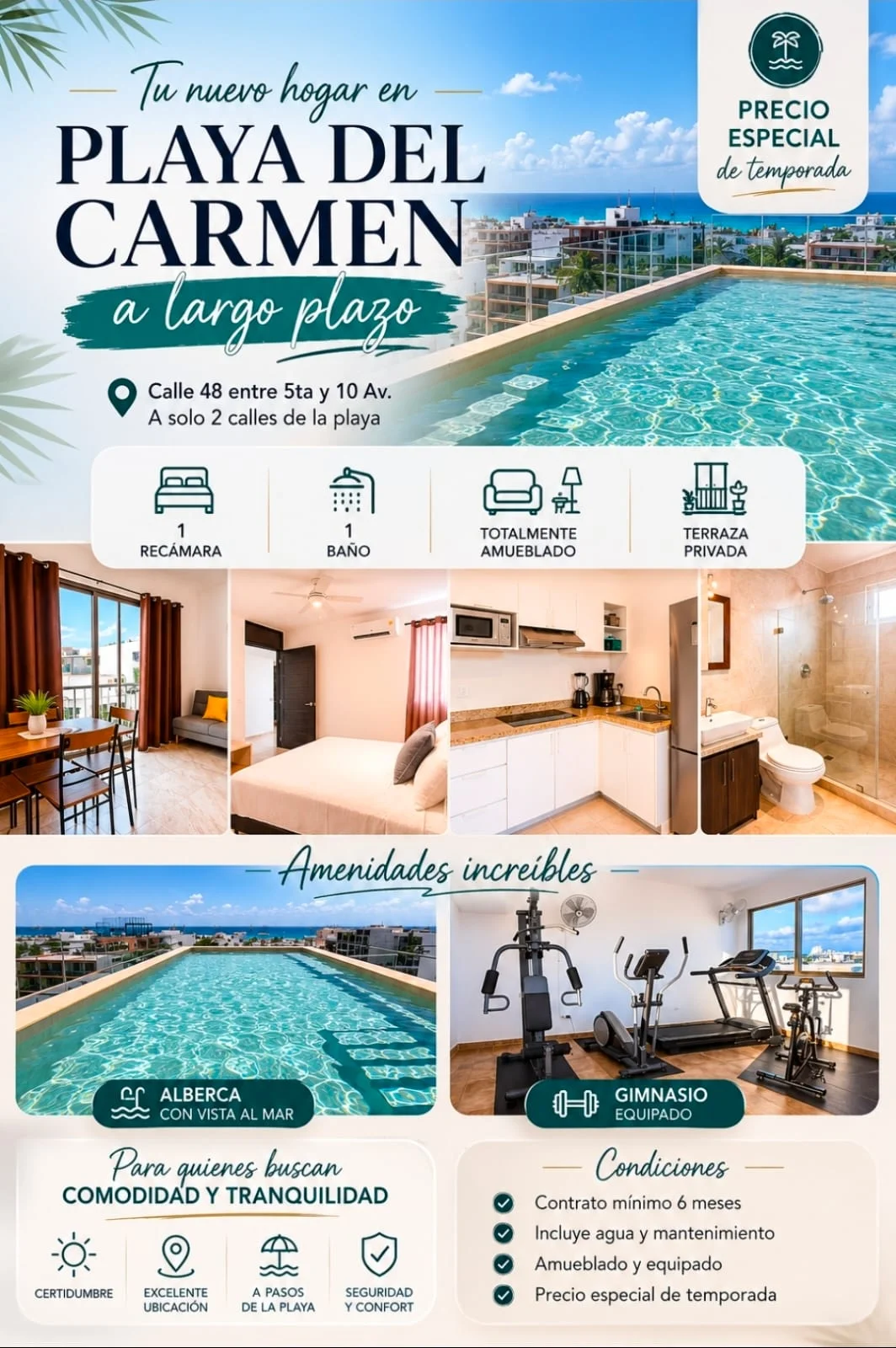 1 Bedroom Apartment in Playa del Carmen
