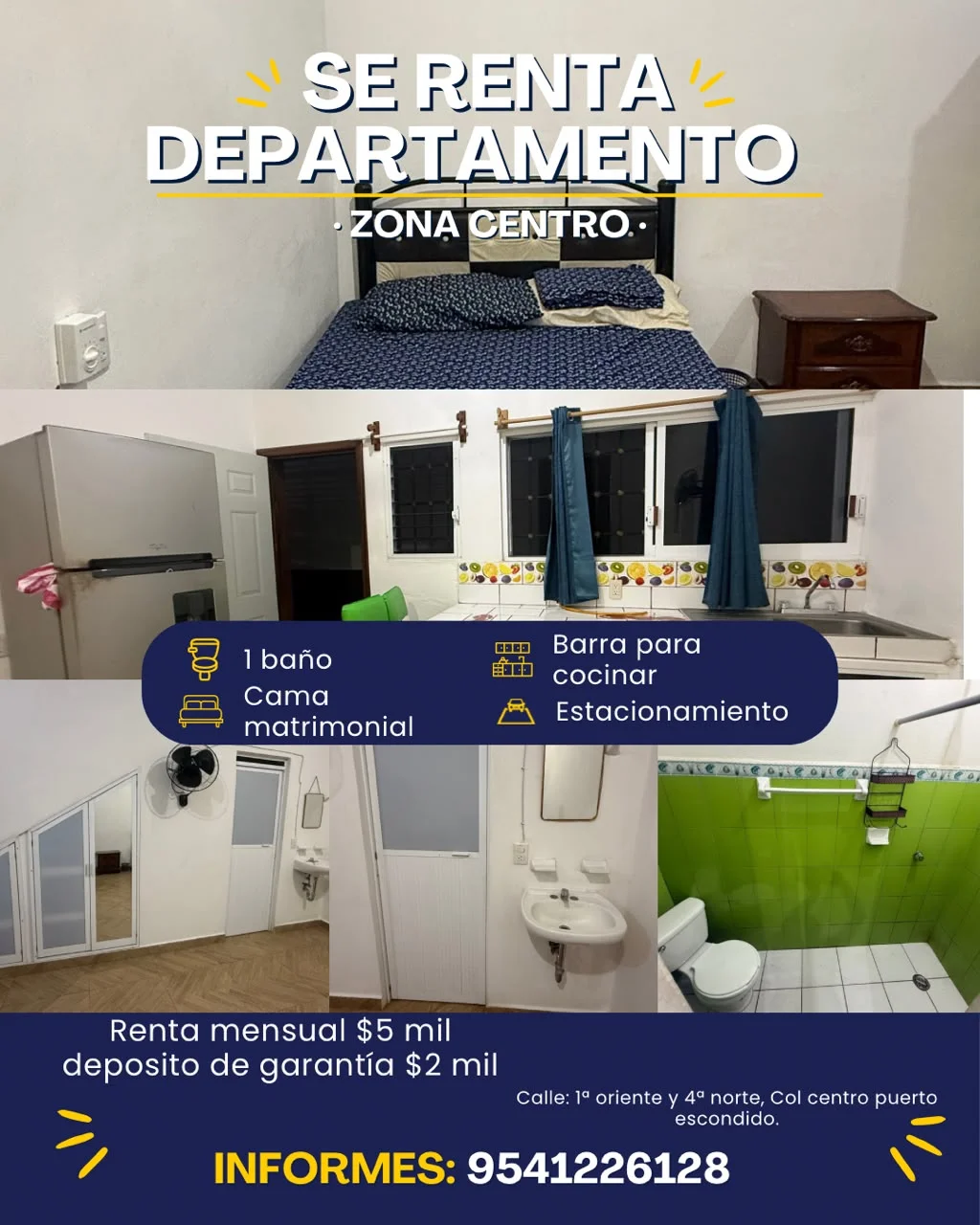 Semi-Furnished Apartment in Puerto Escondido
