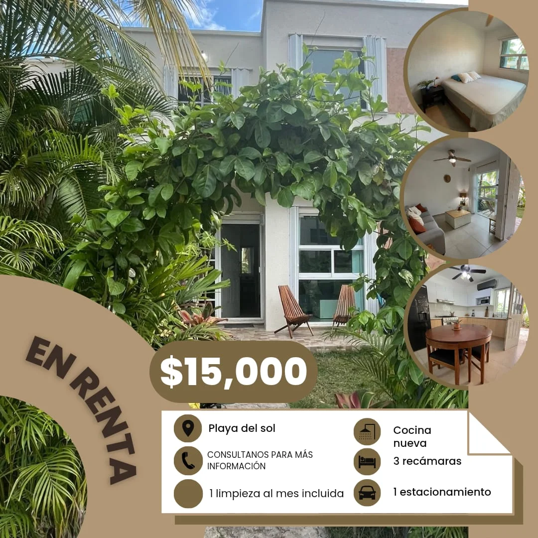 3 Bedroom House in Villas del Sol, Playa del Carmen